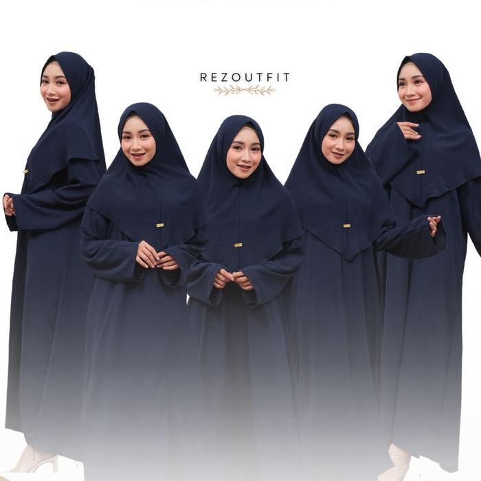 Abaya Set Hijab Bergo Crinkle Airflow Gamis Crinkle SetHijabBergo Syari Setelan Gamis Crinkle Muslim
