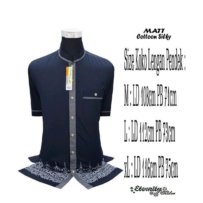 baju koko lengan pendek dewasa Eternity muslim