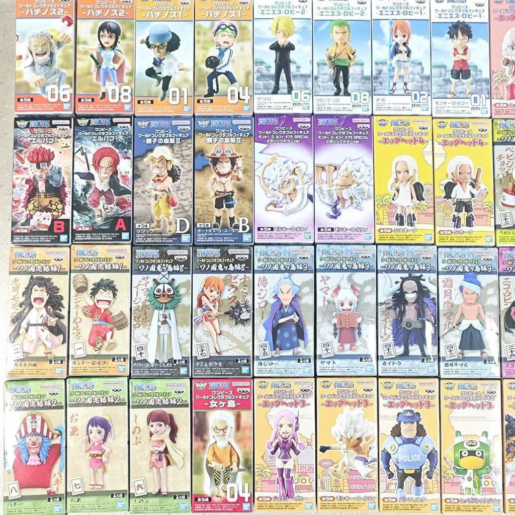 Original BANDAI BANPRESTO One Piece Luffy Nami Zoro Sanji Buggy WCF Anime Action Figures Chopper