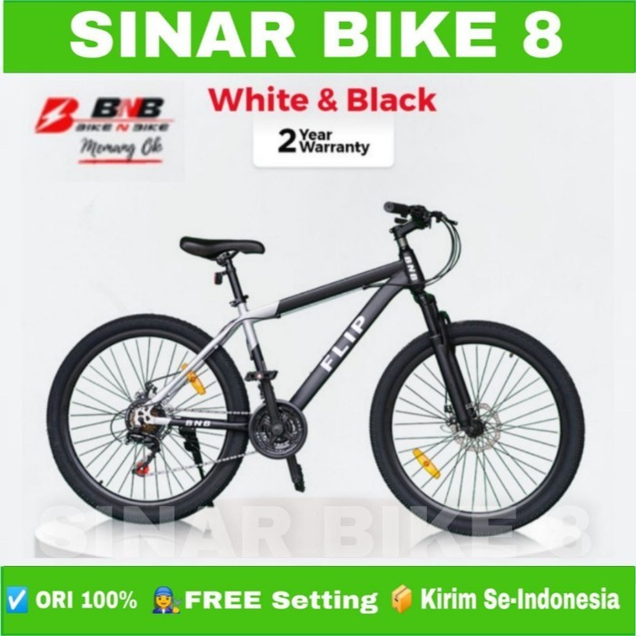 PROMO Sepeda Gunung Ukuran 26 Inch MTB BNB FLIP 3 x 8 Speed Rem Cakram