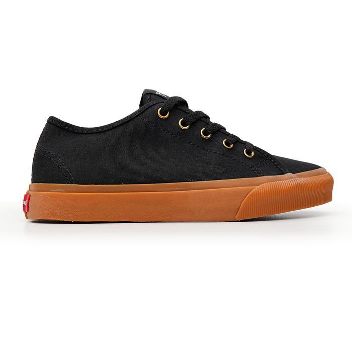 Aerostreet - Sepatu Sneakers Unisex Pria Wanita City Glide Black Gum Casual Shoes Snekers Hitam