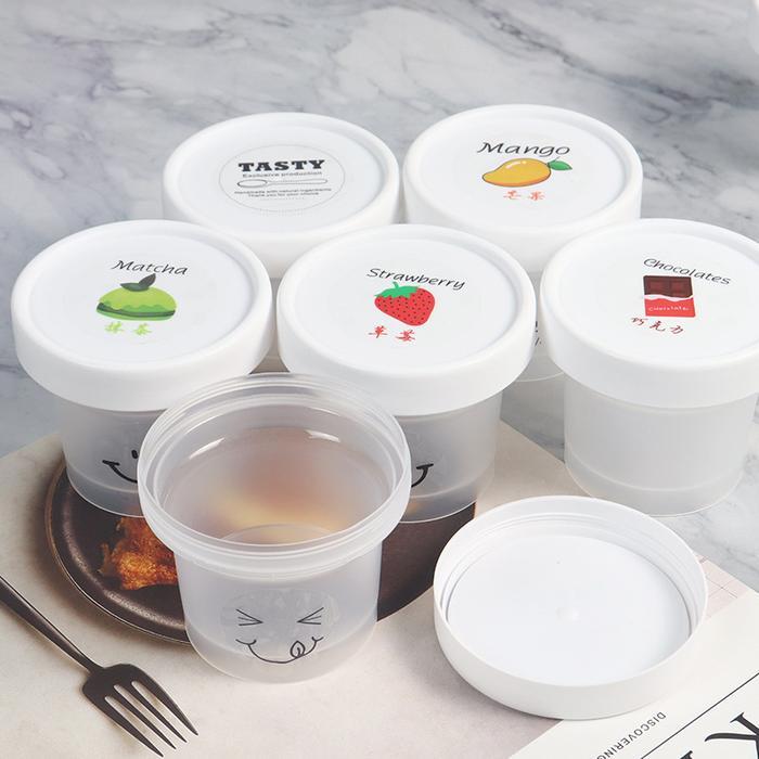 Toples Minuman Jar Korean Cup Dessert Box Jar Gelato Premium 100 ML