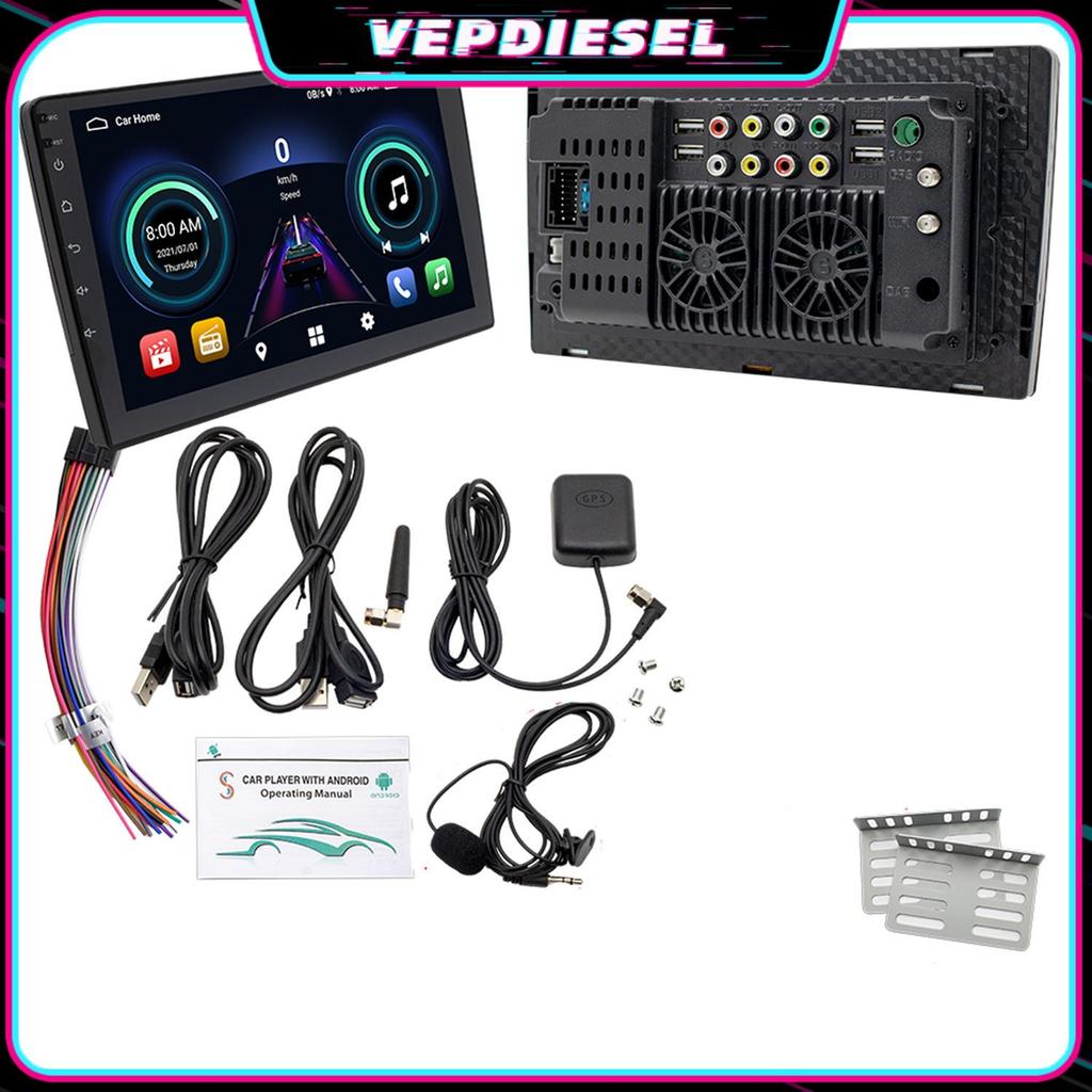 1set S-9090 S9090 2-DIN Android 10.1 Car Radio 9inch 1+16GB Touch Screen Gps Navigator Rear View Fun