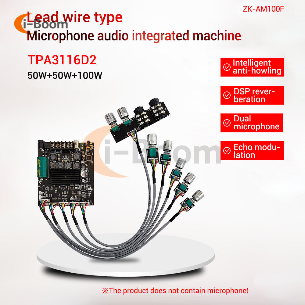 ZK-AM100F BLUETOOTH AMPLIFIER BOARD CLASS D AMPLIFIER 50WX2 100W SUBWOOFER 2.1 DUAL CHANNEL HIFI