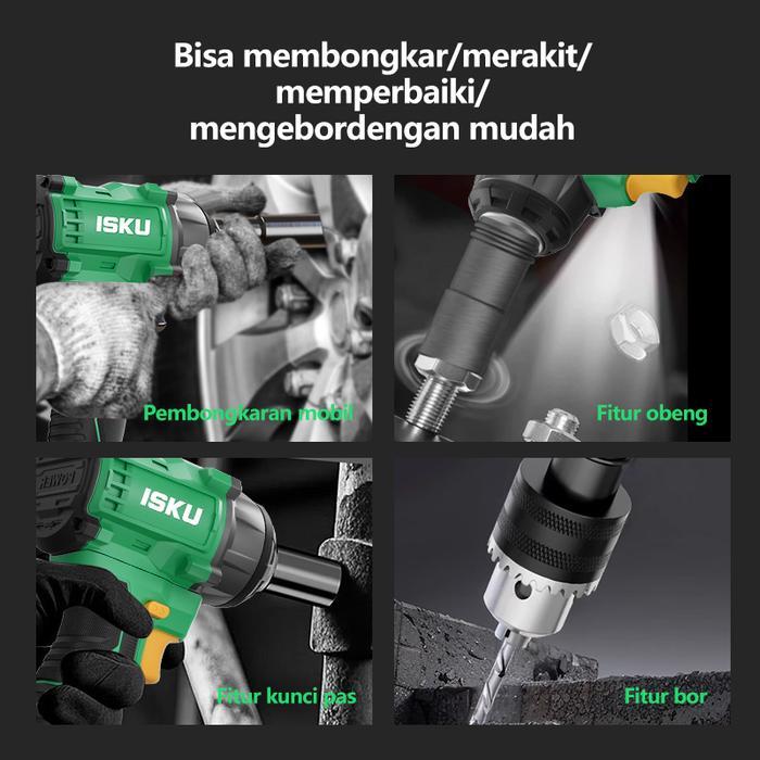 isku 21V 380NM Kunci Impact Brushless