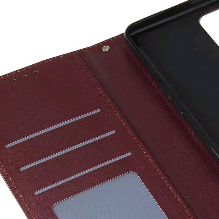 Flip Case Untuk Oppo A76 CPH Leather Wallet Flip Cover Kulit Dompet / Slide Camera Protector Slot