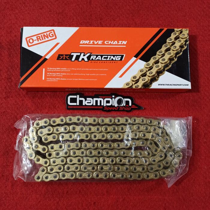 Rantai Tk Racing 428 428-140 428Hpo Hpo Oring O-Ring Gold Bright