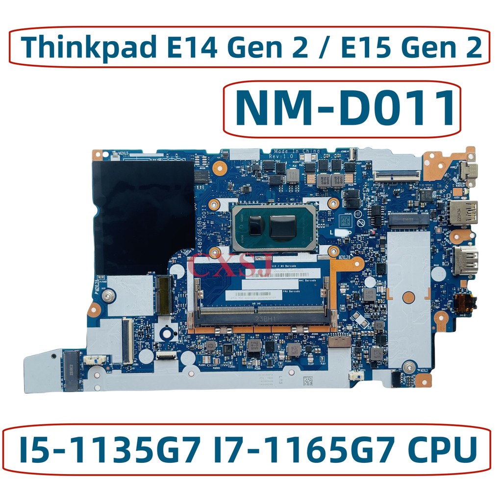 GE4B0/GE5B0 NM-D011 For Lenovo Thinkpad E14 Gen 2 / E15 Gen 2 Laptop Motherboard With I3-1115G4