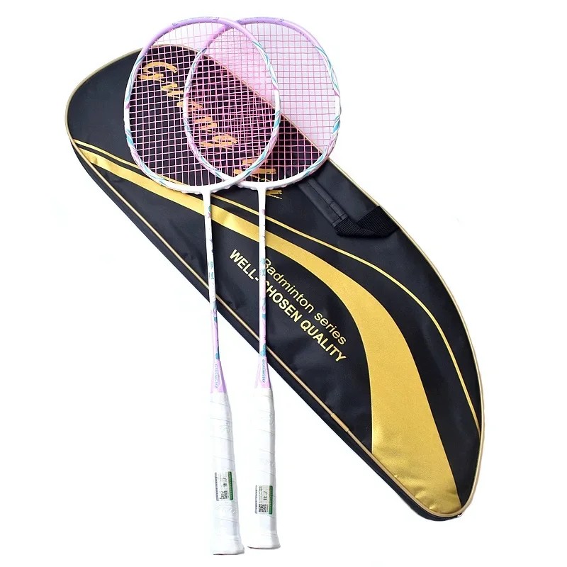Adult Badminton Racket Genuine Full Carbon Ultralight Badminton Racket Professional Double Badminton