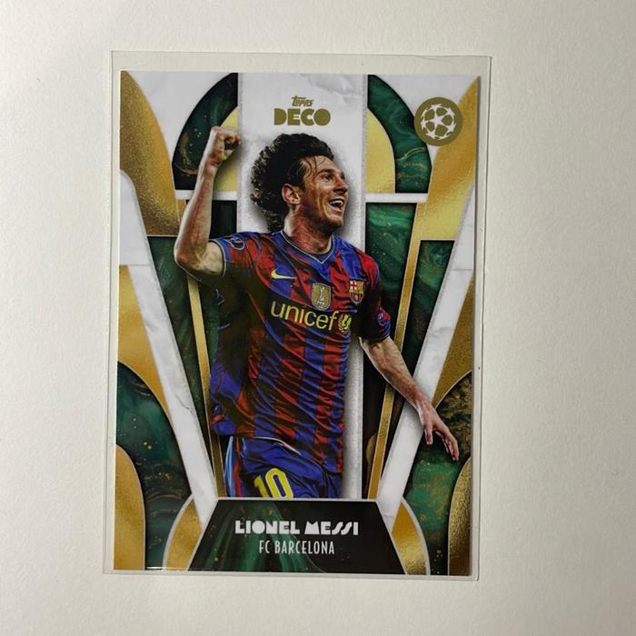 Lionel messi barcelona topps deco uefa champions league 2024