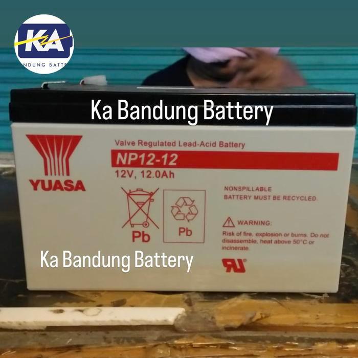 Aki Kering Yuasa Np12-12 Baterai Yuasa 12V 12Ah Yuasa Vrla 12 V 12 Ah