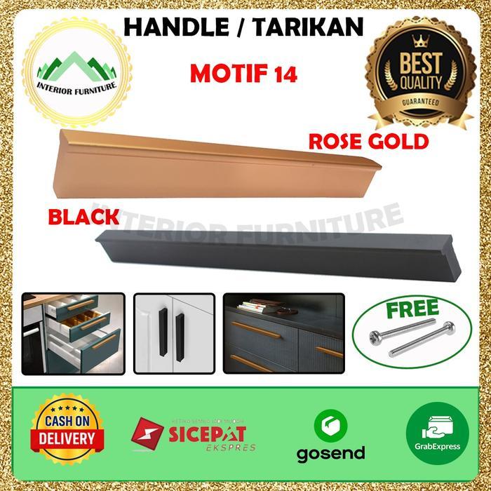 Tarikan Laci /Handle /Gagang Pintu Lemari Warna Rose Gold /Hitam