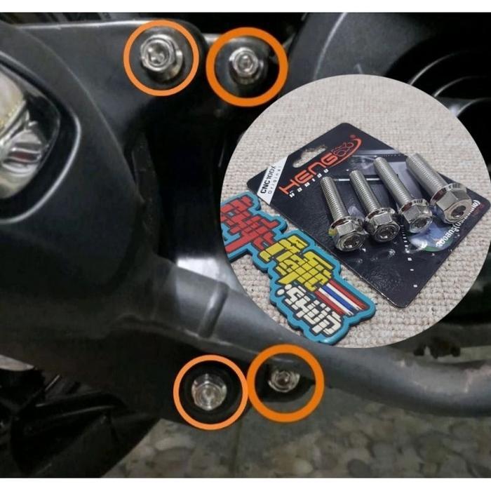 Baut knalpot Mio stainless 2kunci