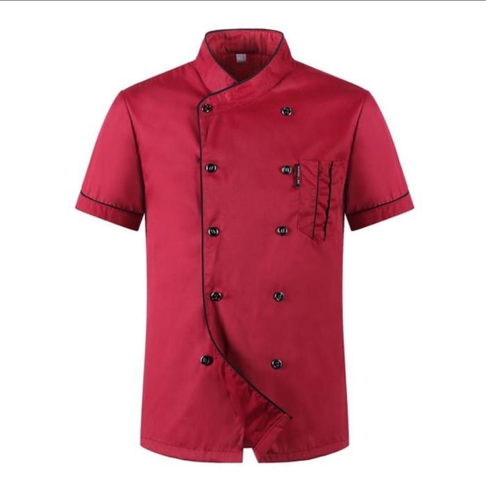 Chef Jacket Seragam Chef Monolog Baju Koki Lengan Pendek Original Terlaris