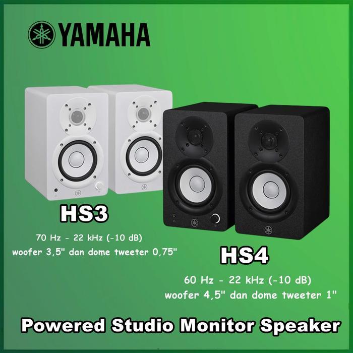 Yamaha HS3 / HS4 Powered Studio Monitor Speaker HS 3 / HS 4 - HS 3 - BLACK