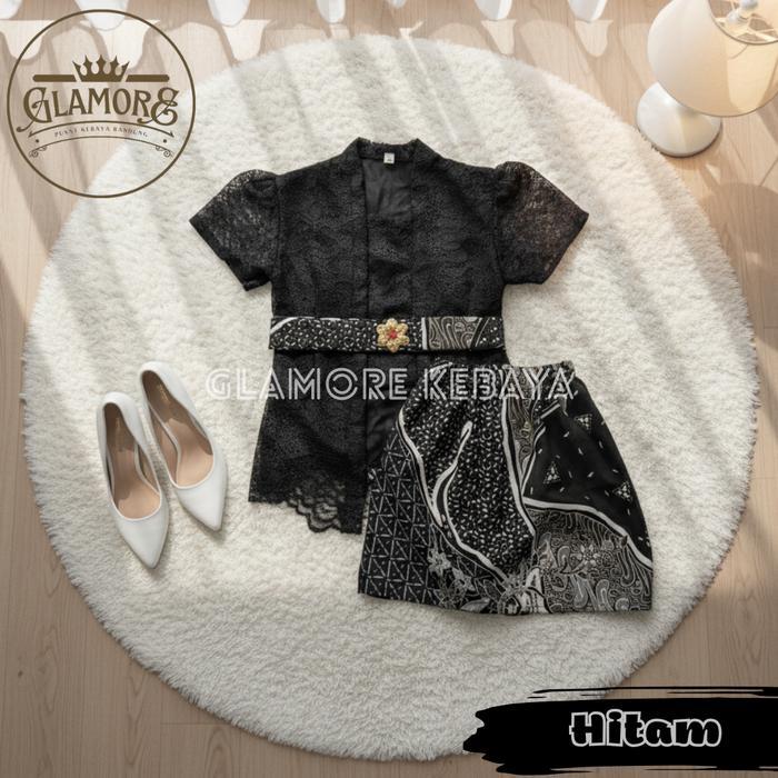 Glamore Baju Kebaya Anak Perempuan Kutu Baru Rok Pendek Full Furing Usia 0 Sampai 8 Tahun Wisuda Tk
