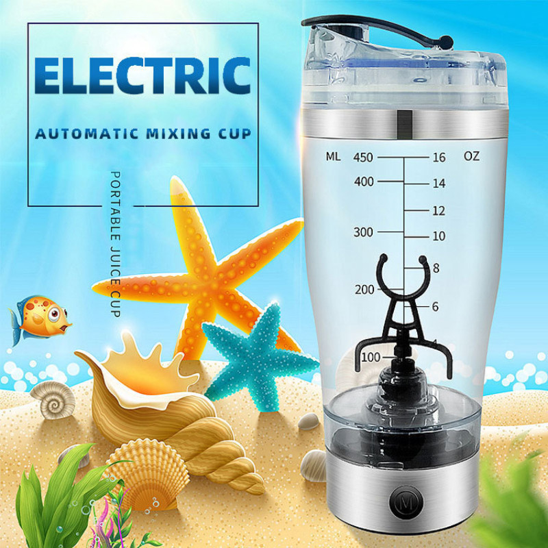 USB Rechargeable Electric Mixing Cup Portable Protein Powder Shaker Bottle Mixer Shaker Bottle