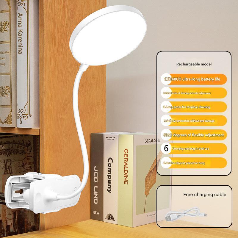LED eye protection clip desk lamp dormitory study lamp charging night light student special bedside