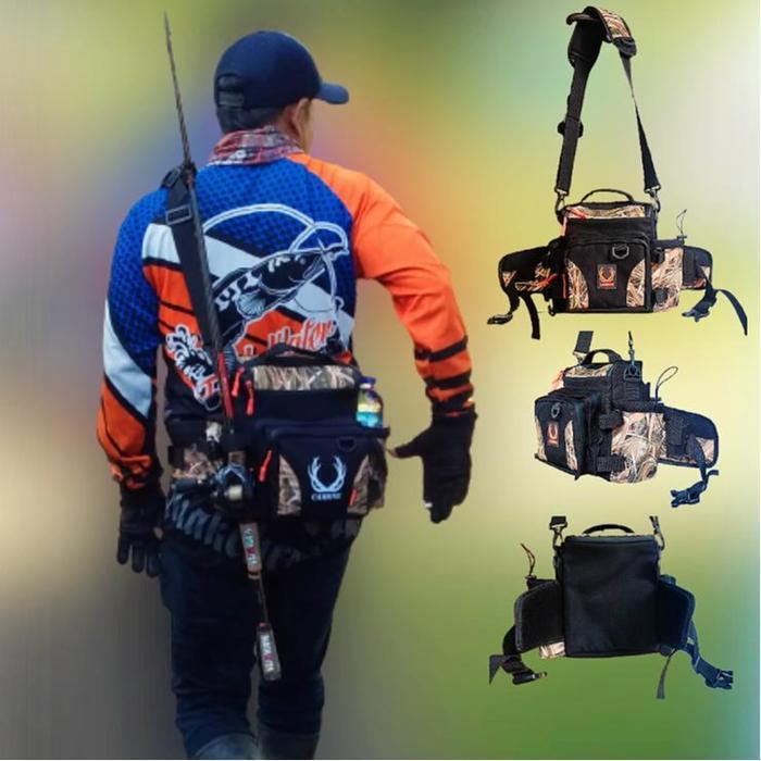 Decathlon Adventure - Tas Pancing/ Tas Casting Sling Bag/Tas Joran