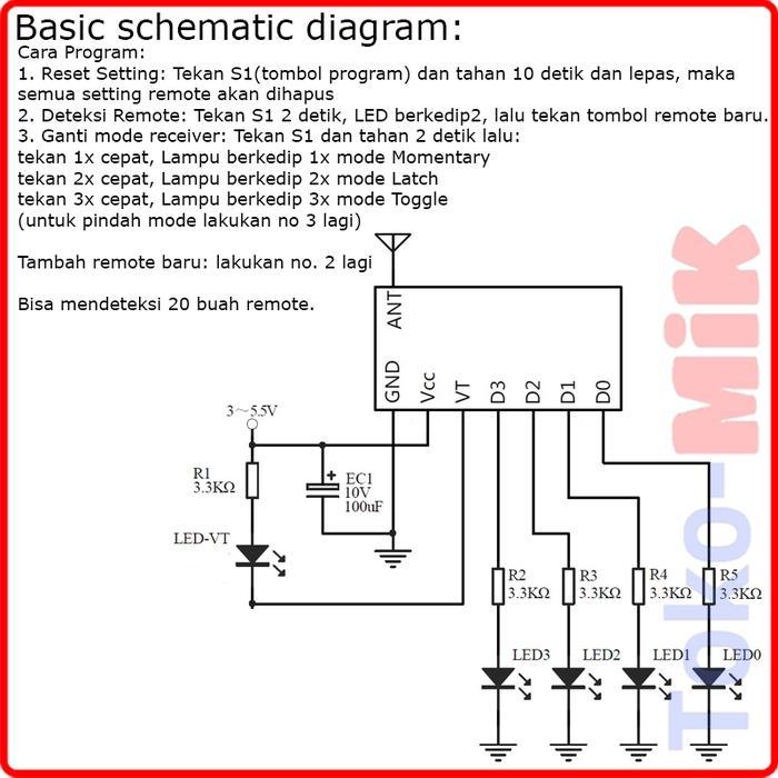 N3W DIY Modul Smart Remote Control Module Transmitter dan Receiver 433MHz