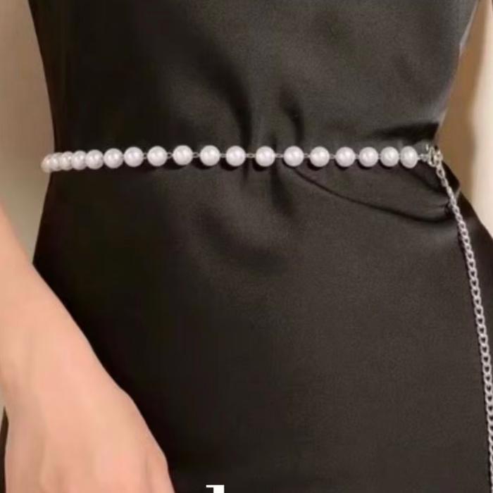 Belt gamis mutiara / Belt Dress pesta / ikat pinggang pinggang untuk gamis Rantai