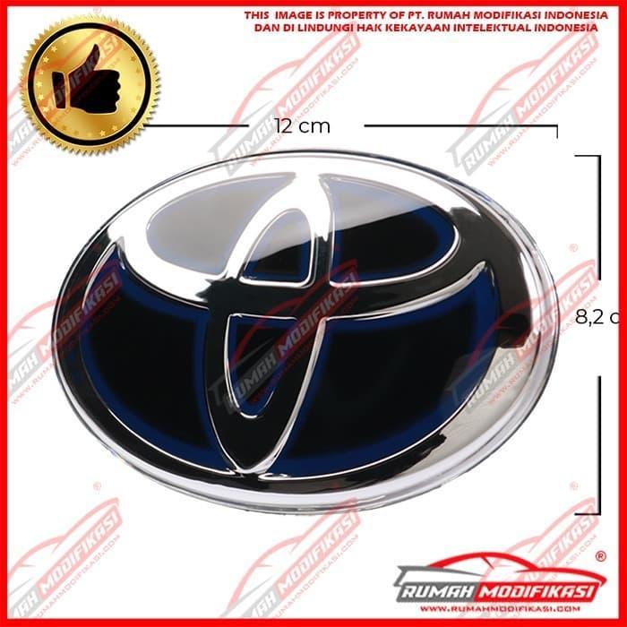 Emblem - Logo - Toyota Rush 2006-2017 - Hybrid Blue - Belakang Asli Partt