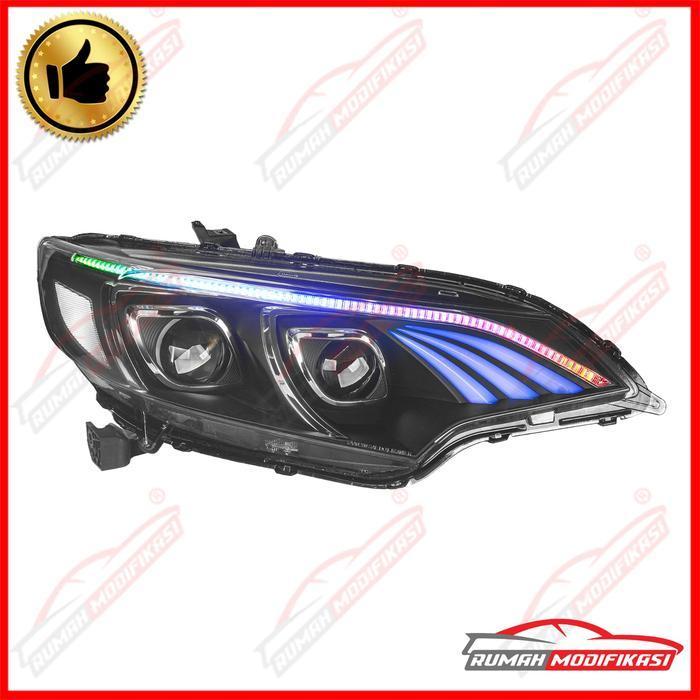 Headlamp Honda Jazz Gk5 2015-2017 Biled Lightbar Led Rgb Sequential Led Rumah Modifikasi Asli Partt