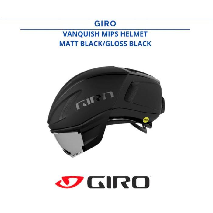 Helm Sepeda Giro Vanquish Mips Helmet Aero Road Cycling Black