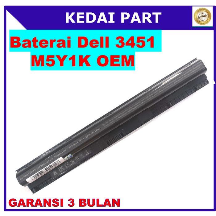 BERGARANSI BATERAI DELL VOSTRO 3451 M5Y1K 3458 3459 3558 3559 OEM