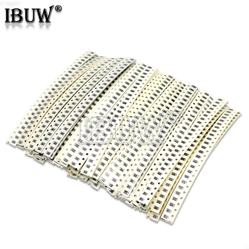 2000PCS 10 ohm-910K ohm 1206 SMD Resistor Kit Assorted set 5% 80values*25PCS SMD Resistors 10K