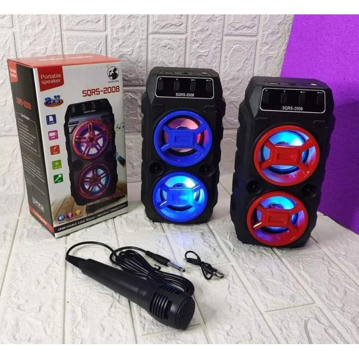 Hnshop Sepaker Bluetooth Free Mic Karoke Sqrs-2008