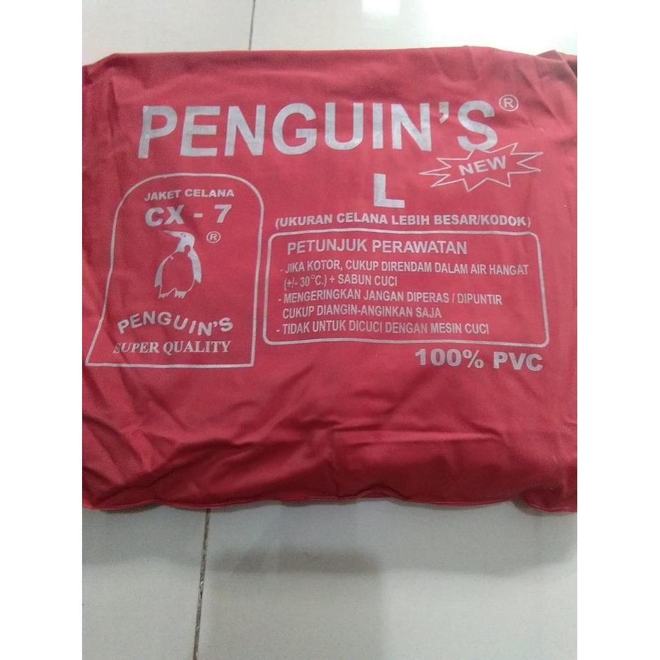 Jas Hujan Jaket Celana Merek Penguin's / Penguin CX7 / CX-7 / CX 7 L dan XL ORIGINAL Dapat digunakan