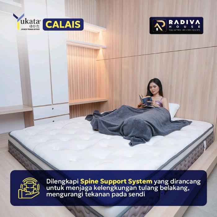 Kasur Spring Bed YUKATA CALAIS Premium Spring / MATTRESS ONLY / Radiva House - Putih, 200 x 100 x 32
