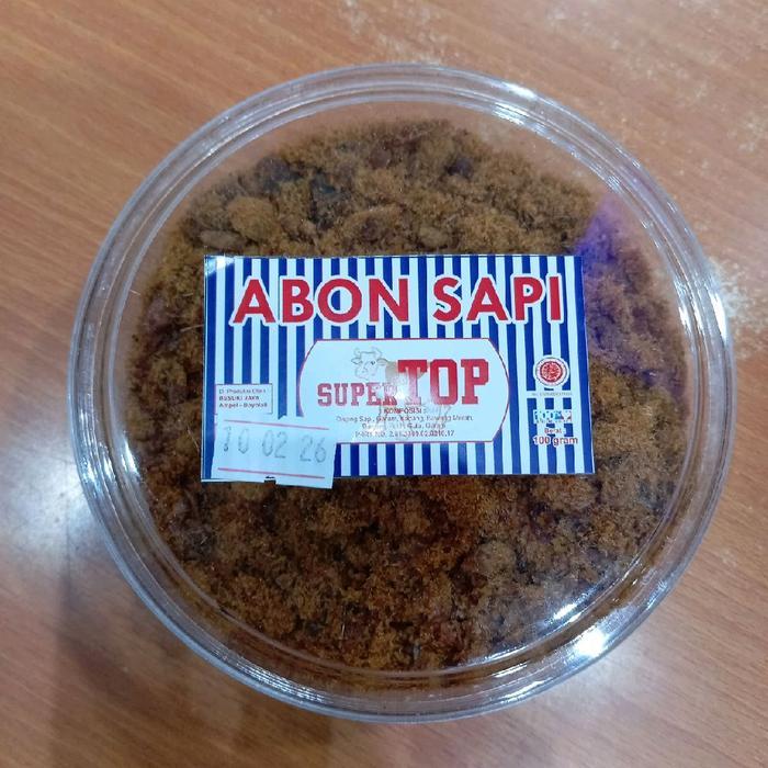 Super Top Abon Sapi 100gr Rasa Gurih & Lezat Bahan Makanan Praktis & Bergizi Cocok untuk Nasi Kuning