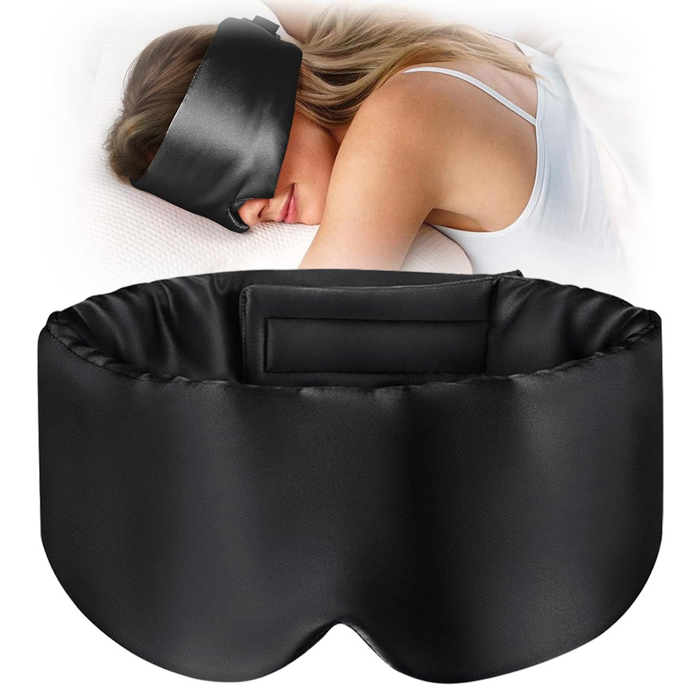 22 Momme Mulberry Silk Sleep Mask For Women Man Silk Eye Cover Soft Sleeping Mask With Adjustable