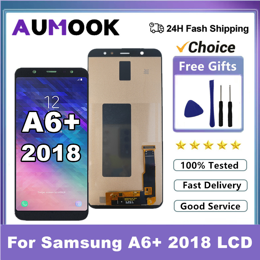 6.0" A6+ AMOLED Screen For Samsung Galaxy A6 Plus 2018 LCD Display Touch Screen For Samsung A6+ LCD