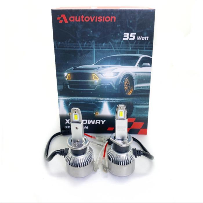 Lampu Led Autovision Xandway H1 35 Watt 6000K Putih Bohlam Led Bulb H1