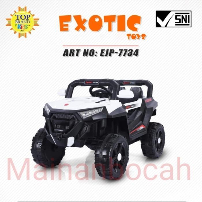 Terbaru Mainan Mobil Aki Anak Exotic EJP 7734 Ban Plastik