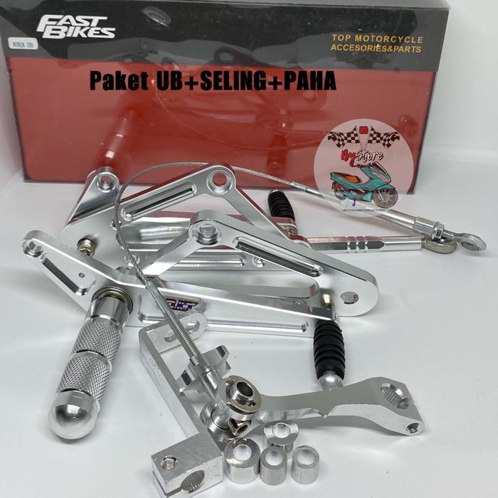 Laris Paket Footstep Underbone Fastbikes Copy Dkt Non Disc / Non Cakram Belakang Ninja R & Rr