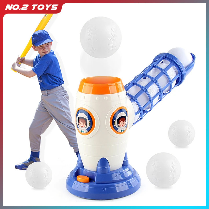 Automatic Pitching Baseball Machine Toy Sets Children Baseball Ball Toys Sports Games Kids Outdoor