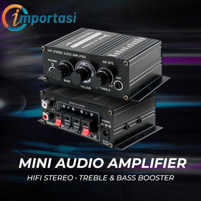 Lepy Amplifier Mini Audio Hifi Stereo Treble Bass Booster Speaker