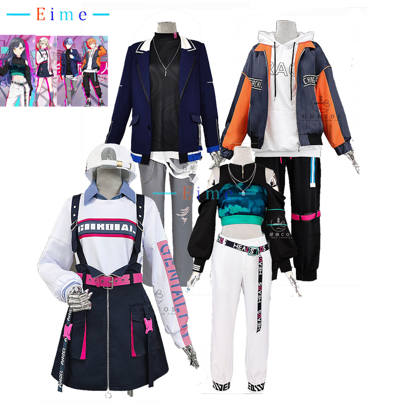 PJSK Azusawa Kohane Shiraishi An Shinonome Akito Aoyagi Toya Cosplay Costume Halloween Carnival