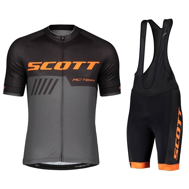 SCOTT MTB Mens Cycling Clothing Summer Bicycles Cycling Jersey Sets Mountain Bike Bib Shorts Motocro