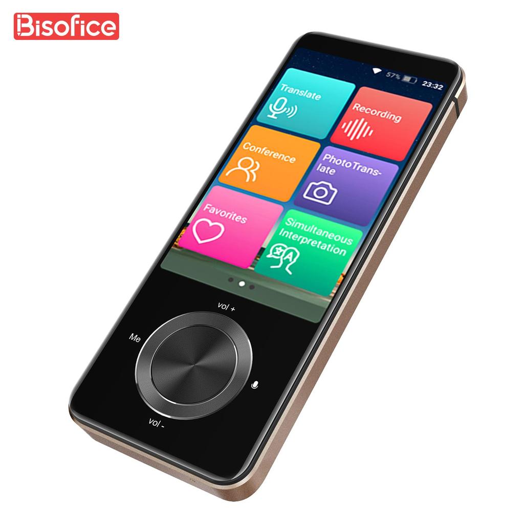 BISOFICE Portable Translator Device 137 Languages Voice Interpreter Real-time Voice Translator Suppo