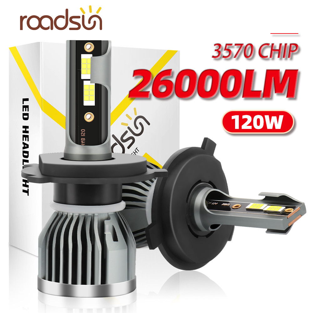 roadsun H7 LED Headlight H11 H1 H3 9005 9006 HB3 HB4 880 9007 H13 H4 Led Headlights Bulb For Car 12V