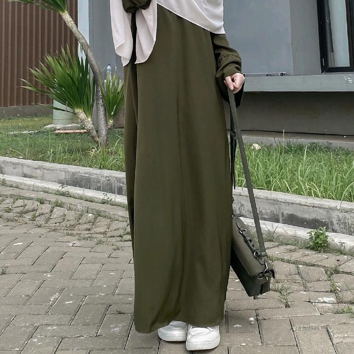 Basic Abaya Turkey Polos by Sundara Gamis Wolfis Polos Simple Dress Muslim Wanita Termurah