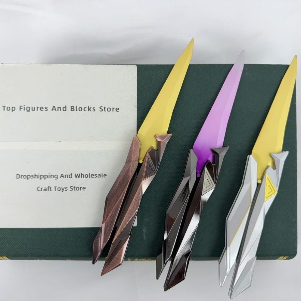 Singularity 2.0 Butterfly Knife Valorant El Toy - 22Cm (8.66In) Zinc Alloy, Non-Sharp Blade, Folding