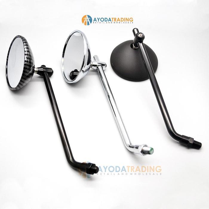 Spion Motor Yamaha Honda Retro Bulat Panjang Pendek