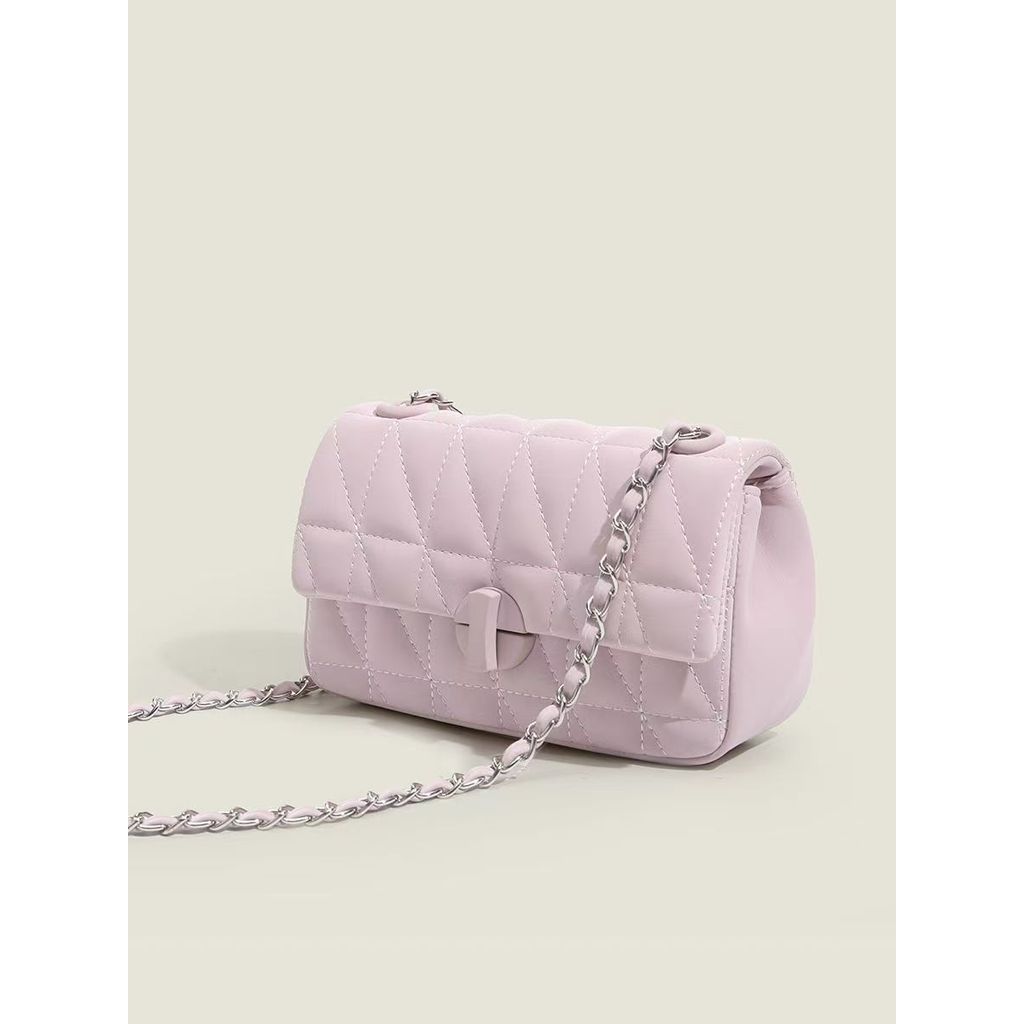 Tas Wanita 2025 Tali Rantai Small Square Bag Gaya Chanel Trendi Serbaguna Tas Selempang & Pundak unt