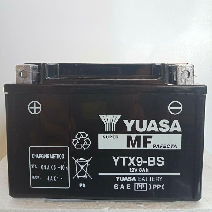 Sedia AKI YUASA YTX9-BS MF AKI MOTOR NINJA 250 CC